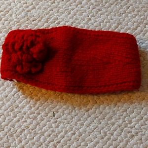 European red wool head warmer in mint condition